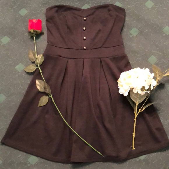 Forever 21 Dresses & Skirts - 3/$15⚡️XXI Charcoal Strapless Sun Dress